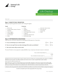 Life Checkup Retirement Worksheet thumbnail
