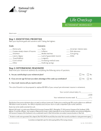 Life Checkup Retirement Worksheet thumbnail