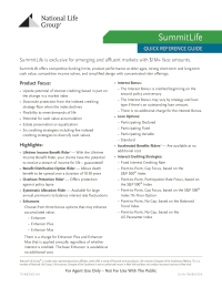 SummitLife Quick Reference Guide